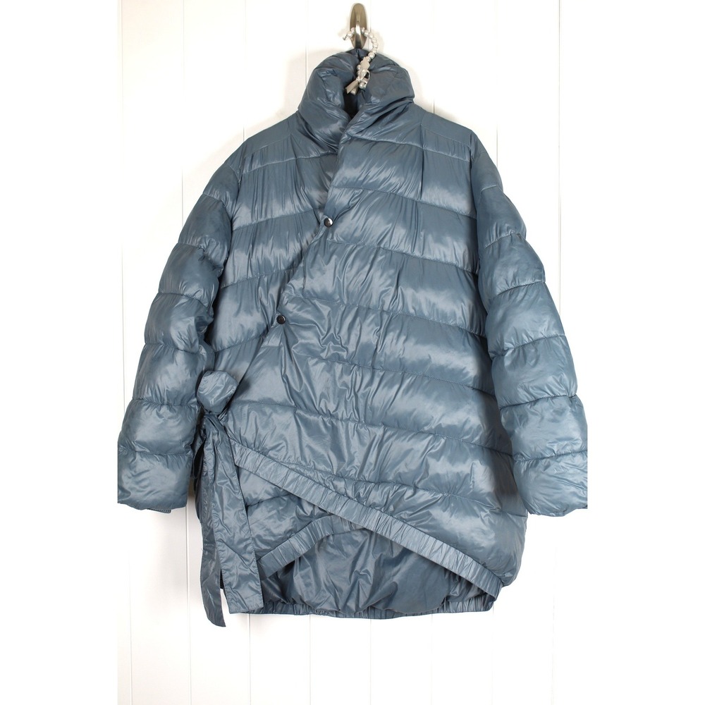 Universal Standard Blue Sage Wrap Puffer Coat Size Small‎ 14/16